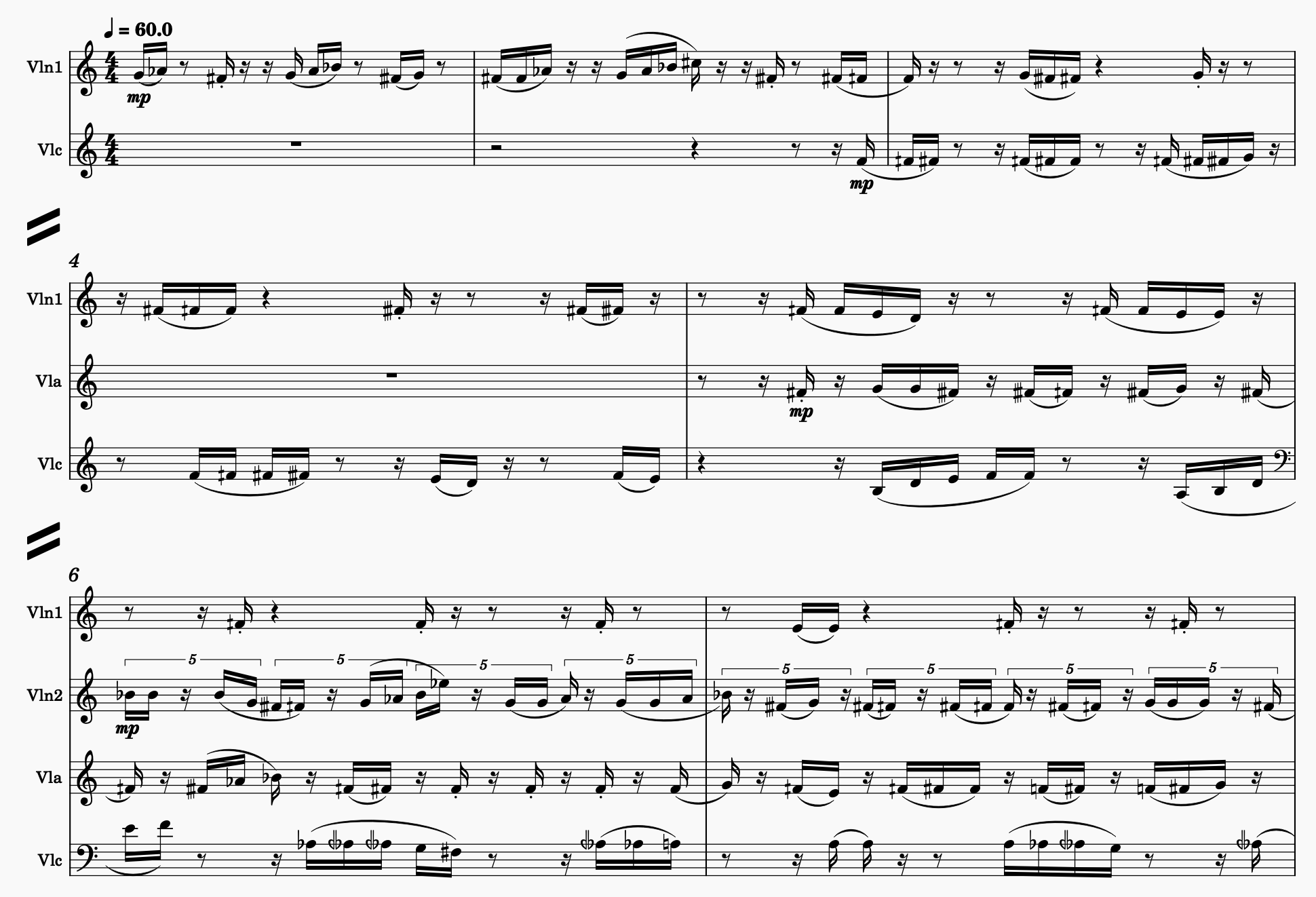 String quartet sample image